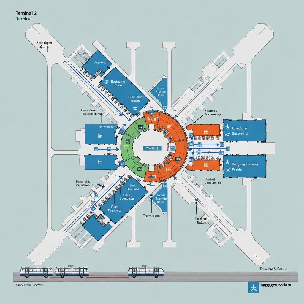 Terminal 2 floor plan and map